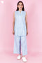 Cambric Cotton Co-Ord Set In Floral Block Print